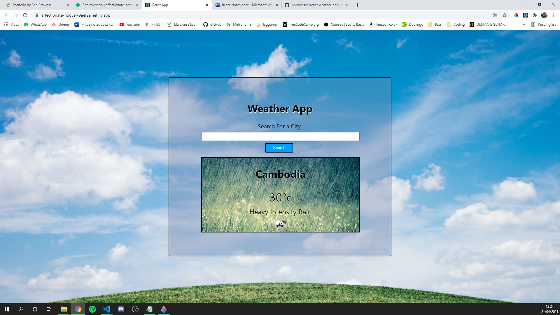 a weather app